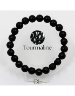Bracelet en pierres naturelles Tourmaline noire A 8mm