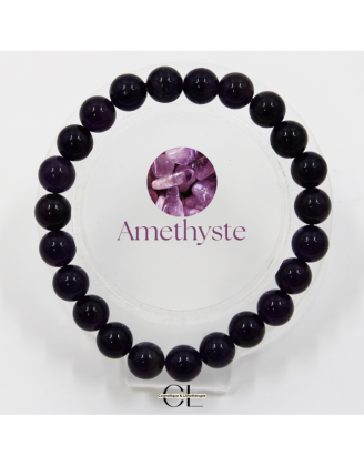 Bracelet en pierres naturelles Améthyste AA 8-9mm