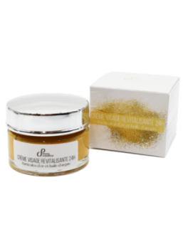 Crème visage aux particules d'or et à l'huile d'argan - 50ml 100% naturelle