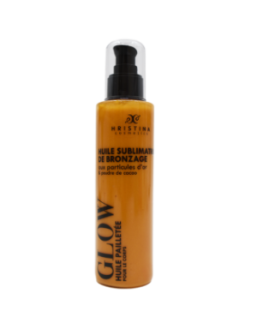 Huile sublimatrice de bronzage - Pailletée - 200ml 100% naturelle