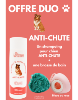 Shampoing pour chien 200ml  brosse de bain - OFFRE DUO - ANTI-CHUTE