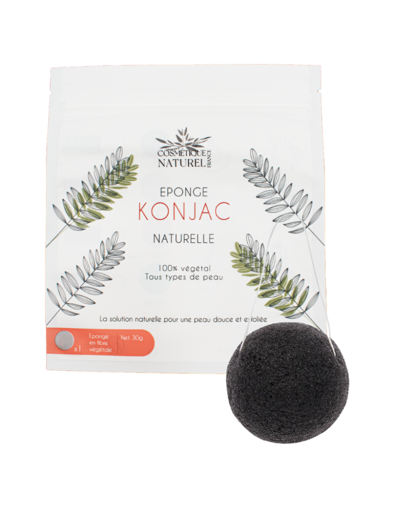 Éponge konjac noire