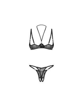 Olianna ensemble ouvert 2 pièces - Noir