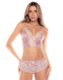 Ensemble 2 pièces rose dentelle confort et sensualité – Mapalé
