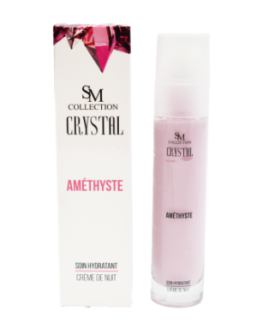 Crème de nuit à la poudre d'améthyste 50ml 100% naturelle
