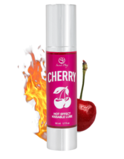 2 en 1 Lubrifiant et huile de massage cerise chauffant