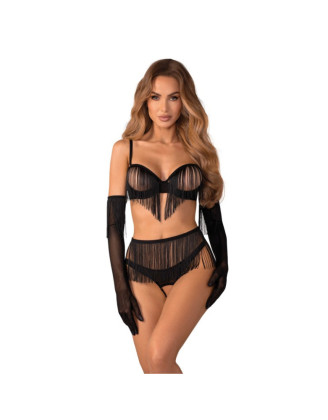 Rossay ensemble ouvert 4 pièces - Noir