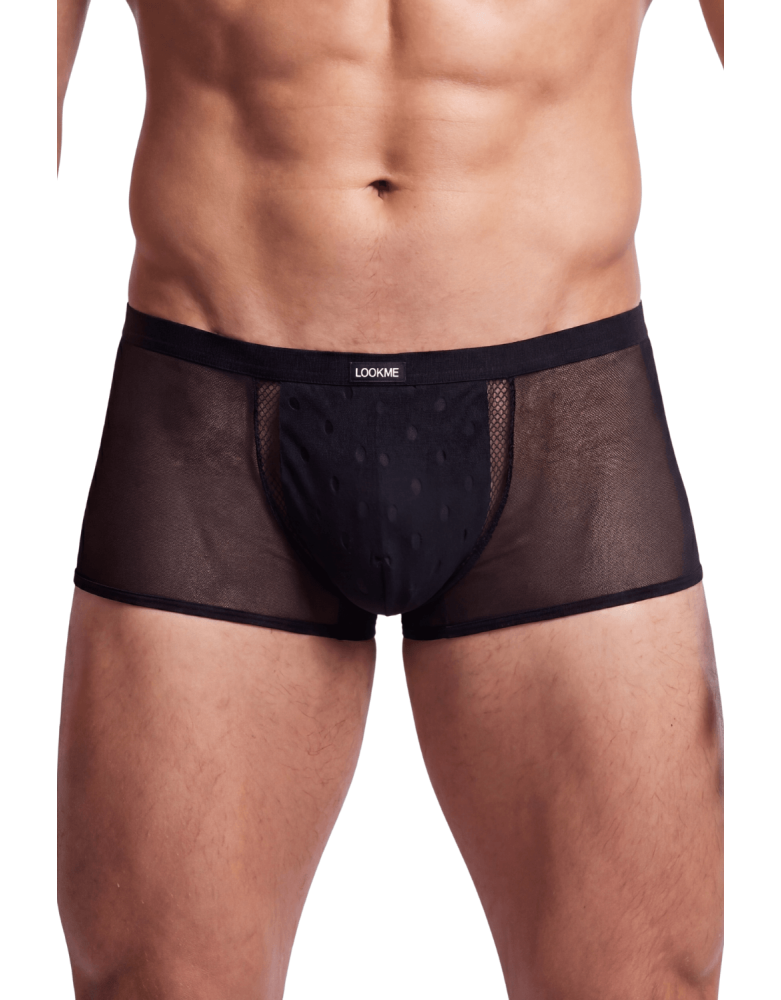 Boxer noir semi opaque