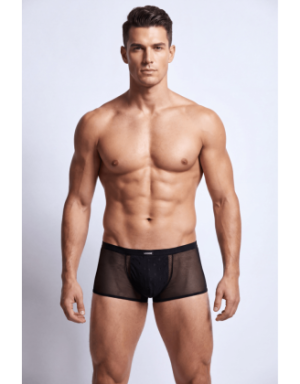 Boxer noir semi opaque