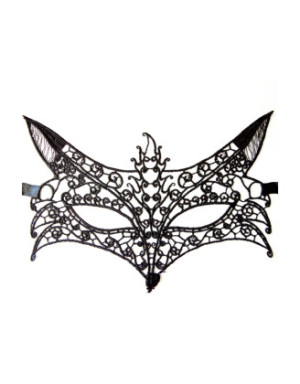 Masque souple dentelle noire 
