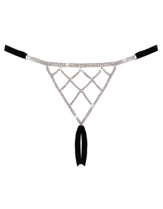 String bijou ouvert noir glamour - Cottelli