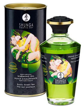 Huile chauffante bio thé vert comestible 100ml 