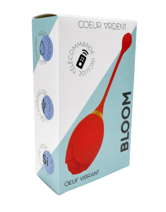 BLOOM — Oeuf Vibrant Télécommandé 10 Modes |Coeur Ardent