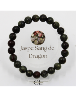 Bracelet en pierres naturelles Jaspe Sang de Dragon A 8-9mm