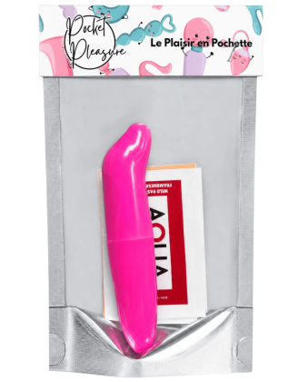 Vibromasseur Tête Incurvée Rose + 1 dosette de lubrifiant — Pocket Pleasure