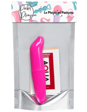 Vibromasseur Tête Incurvée Rose + 1 dosette de lubrifiant — Pocket Pleasure