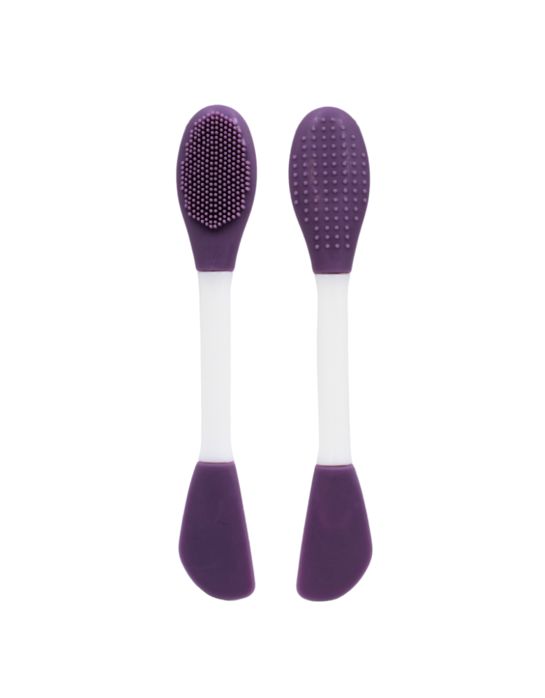 Spatule  brosse visage à double face violette
