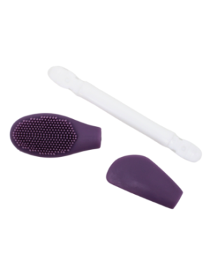 Spatule  brosse visage à double face violette