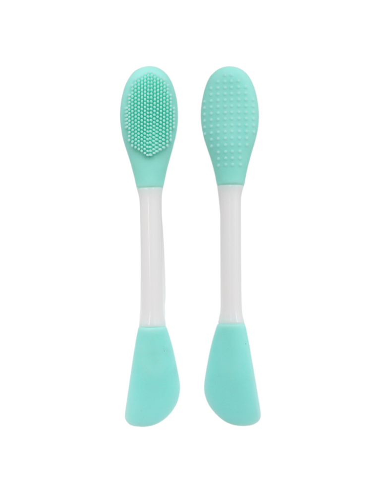 Spatule  brosse visage à double face bleue