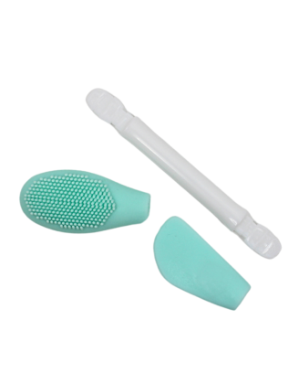 Spatule  brosse visage à double face bleue
