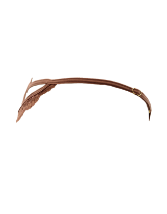String taupe en dentelle avec bijou cœur doré