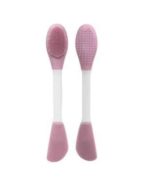 Spatule  brosse visage à double face rose