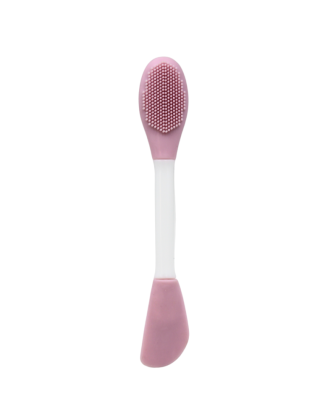 Spatule  brosse visage à double face rose