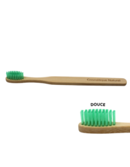 Brosse à Dents Douce en Bambou Verte