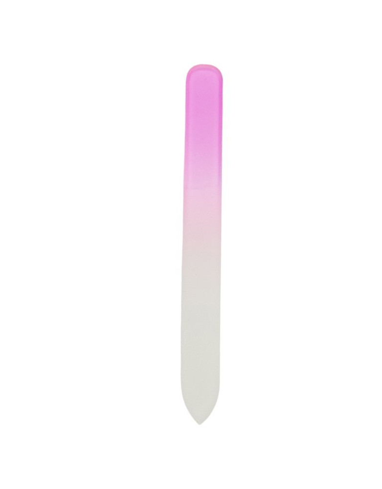 Lime à ongles rose en verre