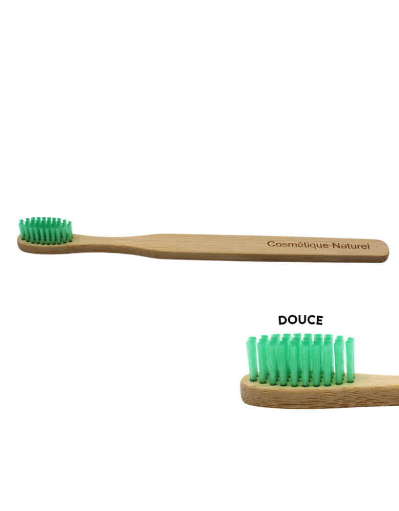 Brosse à Dents Douce en Bambou Verte