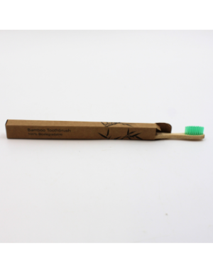 Brosse à Dents Douce en Bambou Verte