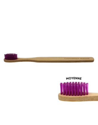 Brosse à Dents Moyenne en Bambou Violette