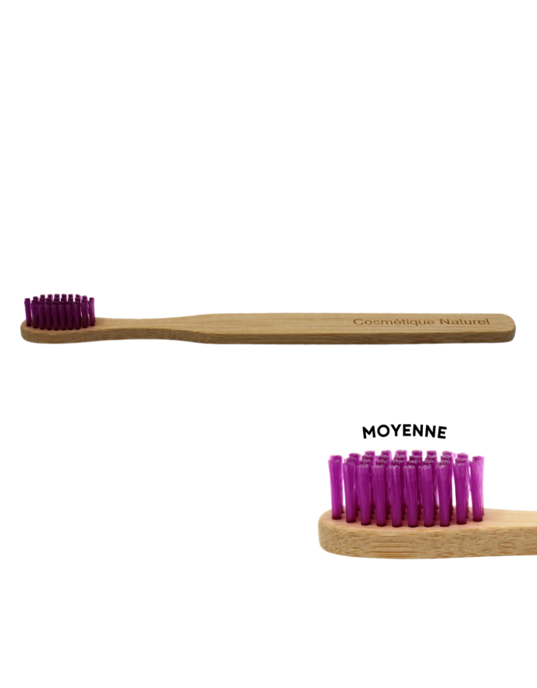 Brosse à Dents Moyenne en Bambou Violette