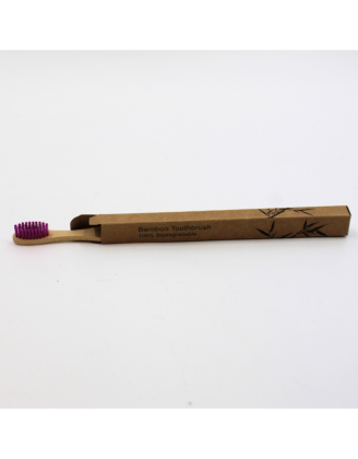 Brosse à Dents Moyenne en Bambou Violette