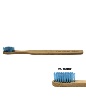 Brosse à Dents Moyenne en Bambou Bleue