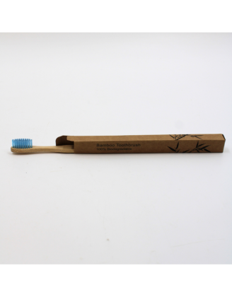 Brosse à Dents Moyenne en Bambou Bleue