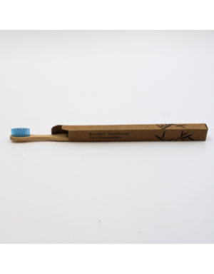 Brosse à Dents Moyenne en Bambou Bleue